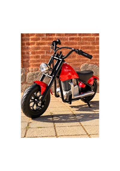 36v 180w Chopper Akülü Motor Elden Gazlı Dumanlı Şişme Lastikli Lityum Pilli Kırmızı