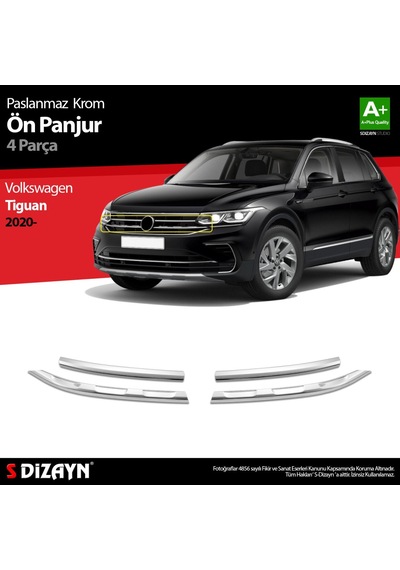 S-Dizayn  Volkswagen Tiguan Krom Ön Panjur 4 Prç. 2020 Üzeri