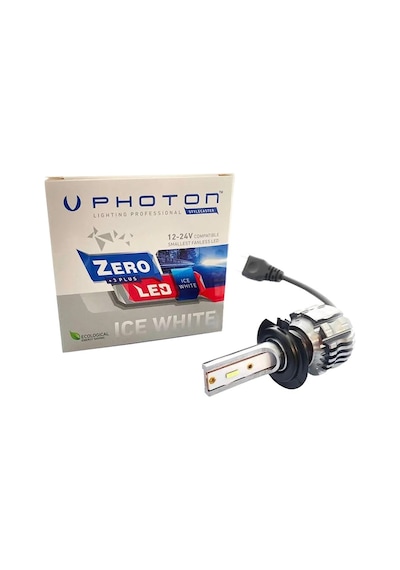 Photon H7 Led Ampul Zero Serisi 6000k Ice White Motosiklet Uyumlu Fansız 1 Adet Far Ampulü Arasmto