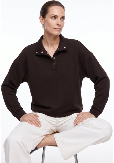 Fabrika Kahverengi Kadın Loose Fit Sweatshirt F6wl-swt0032 Kahve