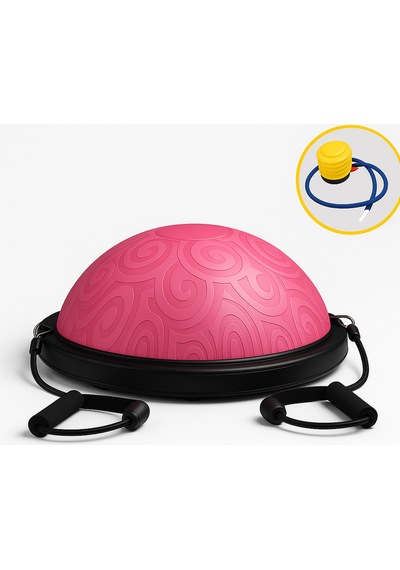 Evapera Yeni Nesil Modern Uluslararası Standartlarda Denge Mobilite Pilates Bosu Ball Aleti Topu 58cm Pembe