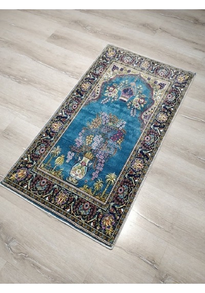 Bambu Halı Seccade Sec15 Turkuaz Namazlık 70x110 Cm Bambu Halı Seccade Sec15 Turkuaz Namazlık 70x110 Cm