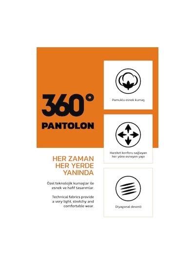 AC&Co / Altınyıldız Classics 360 Derece Her Yöne Esneyen Slim Fit Dar Kesim Diyagonal Desenli Erkek Pantolon Taş
