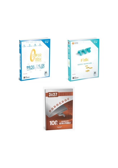 2027 2027 Üçdörtbeş Tyt Matematik Kpss Ales Msü Dgs Sıfır Risk Problemler + Fizik Soru + Ankapade 3'lü Set
