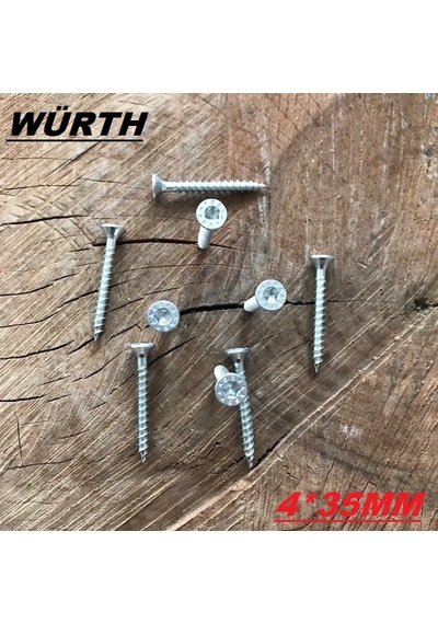 Würth Çinko Çelik Sunta Vidası 4X35 Çapı 4 MM Uzunluk 3.5 CM 500 Ad
