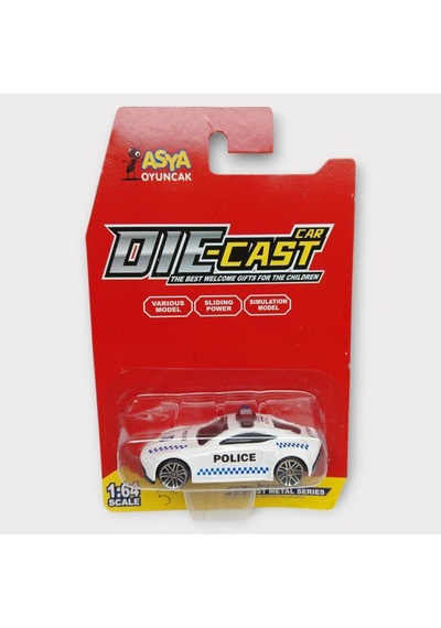 Metal Mini Polis Arabası 8 Cm - Polis - 5