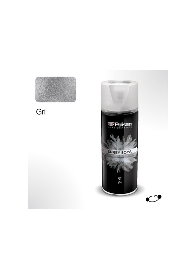 Polisan Metalik Gri Sprey Boya 400 ML