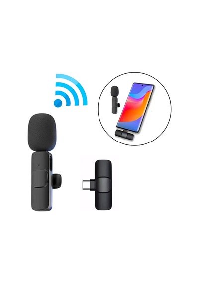 Ally K8 Lightning iPhone Uyumlu Tak Konuş Wireless Kablosuz Mini Yaka Mikrofonu Canlı Yayın Mikrofonu- 5775