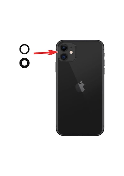 İphone 11 Kamera Camı Lensi Seti Siyah