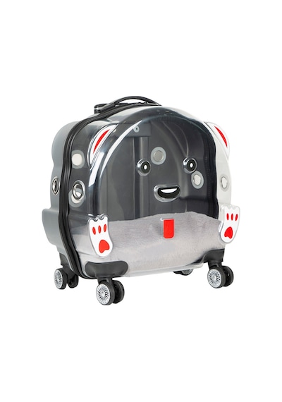 Ice Pet Tekerlekli Çekçekli Kedi Köpek Taşıma Valizi, 42x44 X23 Cm, Gri