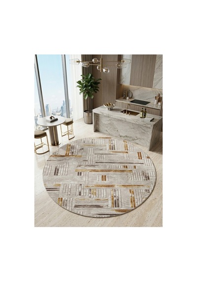 Kaymaz Tabanlı Halı Kesme Yolluk Salon Koridor Mutfak Yatak Odası Halısı Daire 3012 Bej Gri