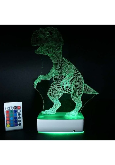 Özel Tasarım Dinazor 3D Led Lamba