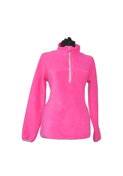 Yarım Fermuarlı Polar Fuchsia Pembe