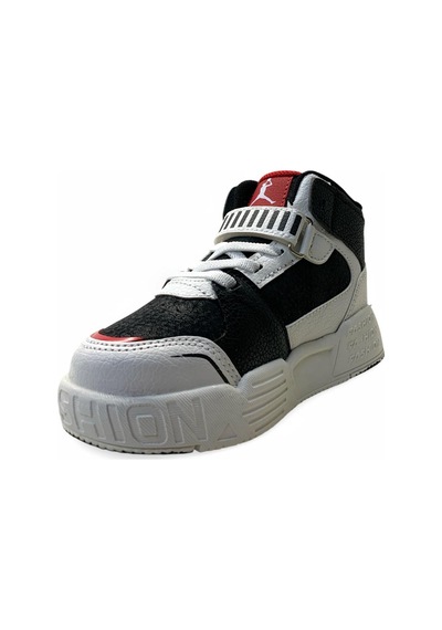 King Paolo King Hafif Çocuk Bilekli Sneaker Siyah/kırmızı Siyah - Kırmızı