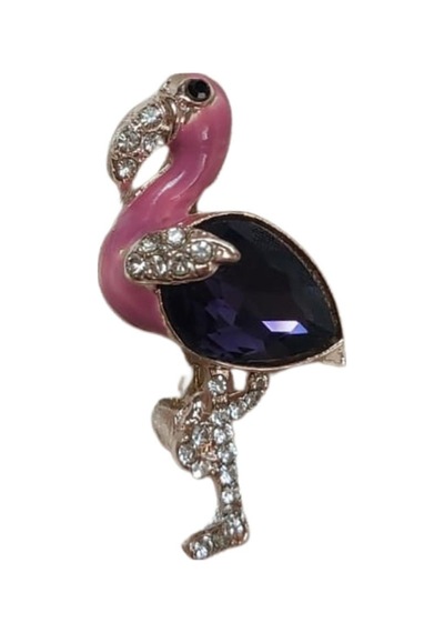 Feniks Flamingo Broş Ve Yaka İğnesi