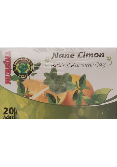 Nursima Nane Limon Bitkisel Karışımlı Süzen Poşet Çay 20 x 1.5 G