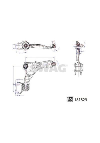 Swag 33108433 Salıncak Ön Sağ Alt Land Rover Dıscovery Sport L550 Range Rover Evoque L538 . Jaguar E-pace X540 Lr117140 -