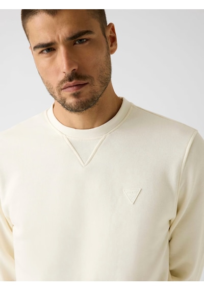 Guess M6rq08kcn01 Cn Ls Basic Erkek Sweatshirt Krem