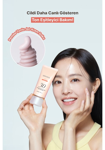 Ton Eşitleyici Jel-krem Dokulu Güneş Kremi Menokın 30 Seconds Glow & Clear Gel Sunscreen Tone Up