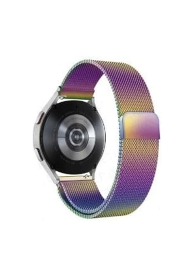 Galaxy Watch 4 - 46mm Uyumlu Hasır Mıknatıslı Paslanmaz Çelik Metal Kordon Kayış