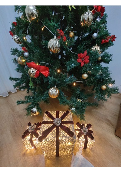 3 Adet El İşçiliği Led Kutu