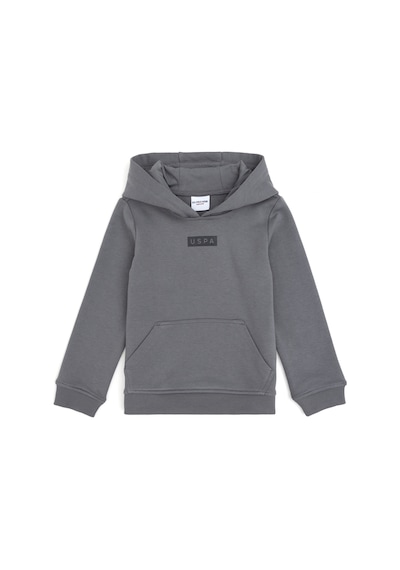 U.S. Polo Assn. Erkek Çocuk Gri Kapüşonlu Sweatshirt 50293515-VR024