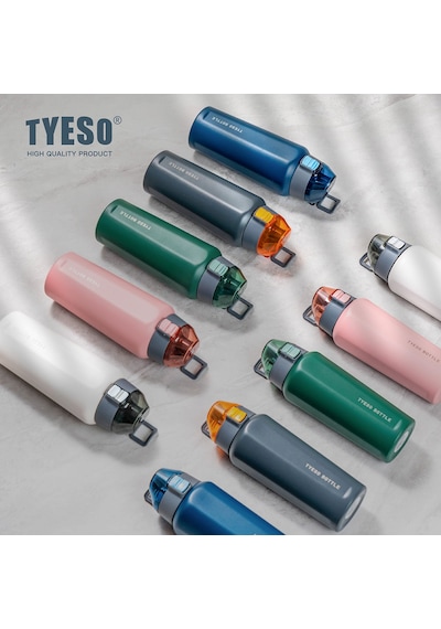 Tyeso Square Termos Vakumlu Paslanmaz Sızdırmaz Çift Duvarlı 600ml Renkli