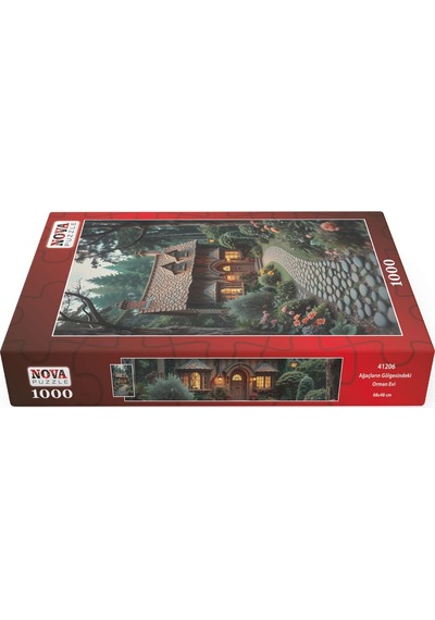 Nova Puzzle 1000 Parça Ağaçların Gölgesindeki Orman Evi Puzzle - 41206