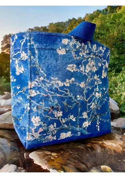 Van Gogh Badem Çiçeği Model Kadın Çanta Mavi