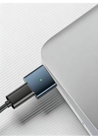 Type-c To Magsafe 2 İle Uyumlu Dönüştürücü 100w Hızlı Şarj Destekli Macbook İle Uyumlu Çevirici Gri Sf-2