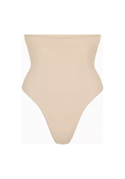 Skims Seamless Sculpt High - Waist Thong, Dikişsiz Yüksek Bel Külot Açık Bej