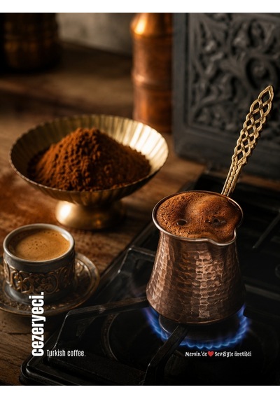 Cezeryeci Taze Çekim Türk Kahvesi Orta Kavrulmuş Çekirdek 500 G