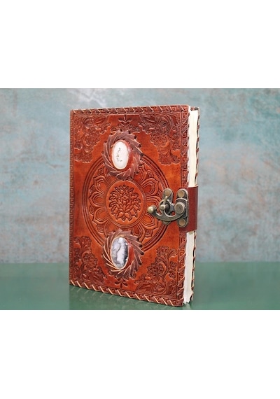 Taşlı Deri Defter Ksk3145