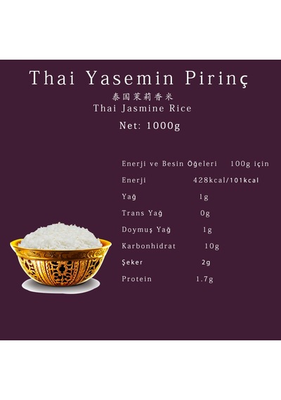 Yasemin Pirinç Jasmine Rice 1 KG
