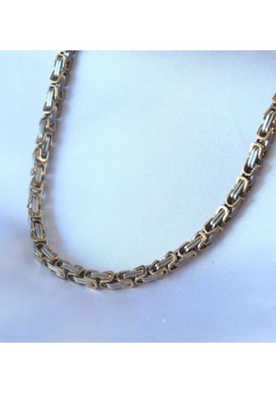 Beren Aksesuar Stainless Steel Erkek Zincir Çelik Kolye Gold