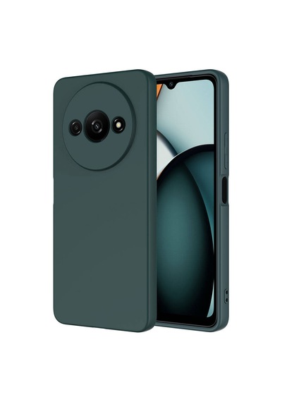 Xiaomi Redmi A3 4g 2024 Kılıf Yumuşak Silikon Kamera Korumalı Lansman Pazarplus Koyu Yeşil