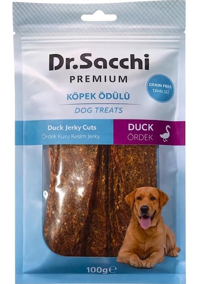 Dr.sacchi Premium Ördek Kuru Kesim Jerky Tahılsız Köpek Ödülü 100 Gr