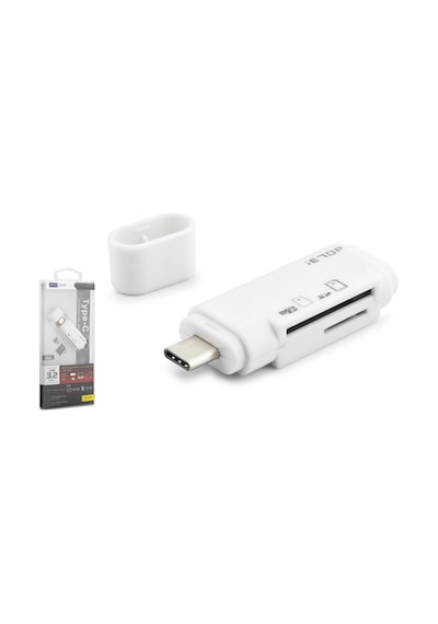 Type C 3.2 Gen1 Kart Okuyucu Sd Microsd 5 Gbps Beyaz