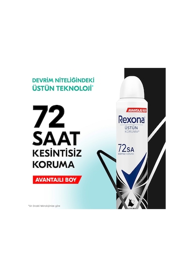 Rexona Invisible Black & White 72 Saat Kadın Sprey Dodrant 3 x 200 ML