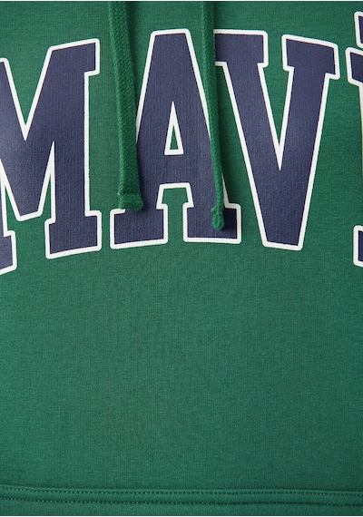 Mavi - Mavi Logo Baskılı Kapüşonlu Yeşil Sweatshirt 1600361-71892 Yeşil