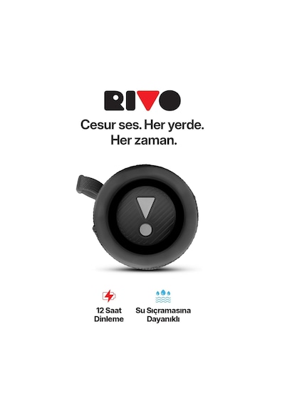 Powerway Rivo Siyah Taşınabilir Bluetooth Kablosuz Hoparlör 12 Saat Oynatma Çoklu Bağlantı