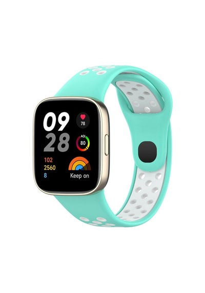 Redmi Watch 3 Spor Delikli Kordon Saat Değildir - Turkuaz-beyaz