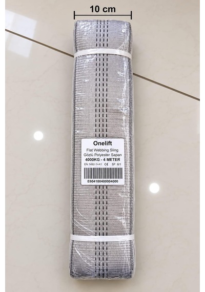 4 Ton Çeker 4 Metre Sapan Halat Zekioğlu Group Flat Webbing Sling Gözlü Polyester Sapan 4000 Kg Taşıma Kapasiteli 4 Metre Kaldırma Sapanı