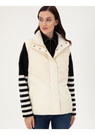 Pierre Cardin Kadın Ekru Mont Yelek 50290335-vr019 Ekru