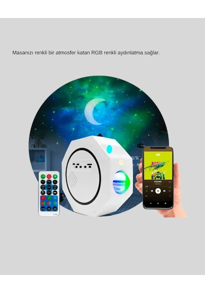 Taşınabilir 360 Ayarlanabilir Gökyüzü Projeksiyon Lambası