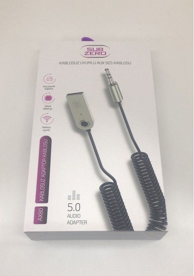 Subzero Ax80 Kablosuz Bluetooth 5.0 Aux Ses Adaptörü