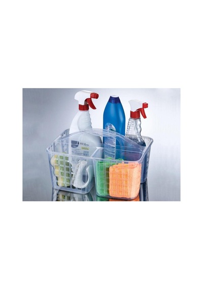Buççin Online Mağaza 350 Ml Tezgah Üstü Sabunluk + Beyaz Caddy Bölmeli Düzenleyici Sepet - Mutfak Ve Banyo 2li Set Y61b2g Çok Renkli
