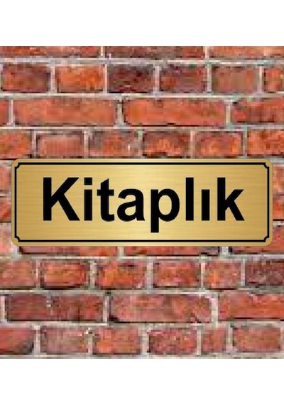 10X20 Cm Kitaplık Yazılı Metal Yönlendirme Levhası