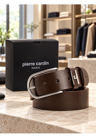 Pierre Cardin Kahve Erkek Kot Kemeri %100 Hakiki Deri