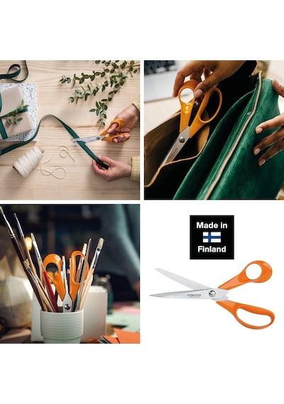 Fiskars El Sanatları, Dikiş Ve Ofis İşleri İçin Evrensel Makas, Klasik, Uzunluk: 21 Cm, Sağ Elini Kullananlar İçin